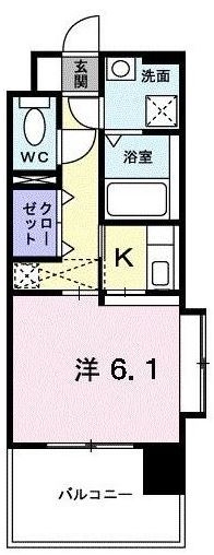 グローバルゲート大濠505号室-間取り