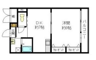 プレミール中村703号室-間取り