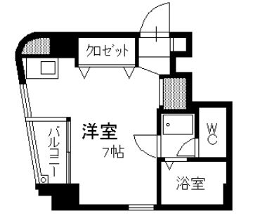 ベルトピア天神南II401号室-間取り