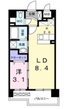 プラトー桜坂 - 所在階***階の間取り図 5462