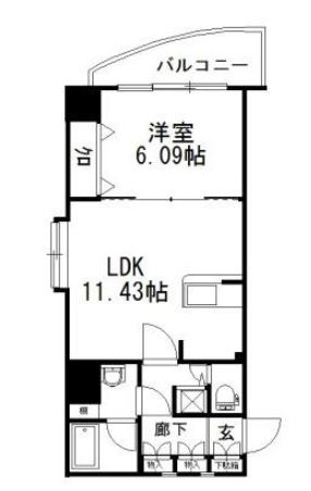 リベラいわき206号室-間取り