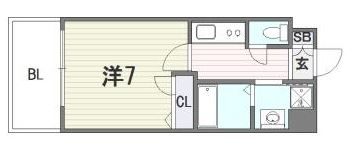 エンクレスト薬院Ⅲ804号室-間取り