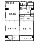 コーポ白菊 - 所在階 の間取り図