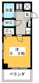 ダイナコート六本松II - 所在階***階の間取り図 5486