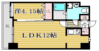 ローズモントフレア博多駅東302号室-間取り