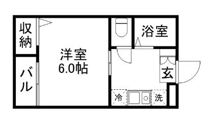 ビンテージツキヤマ103号室-間取り