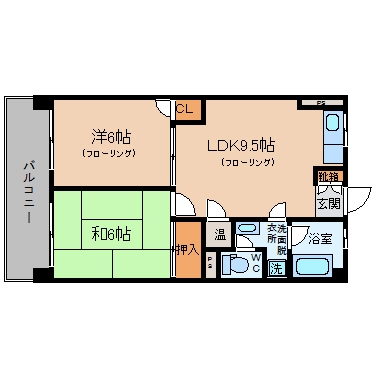 ニューいわきビル409号室-間取り