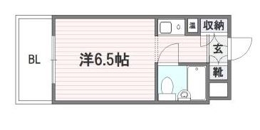 ロマネスク天神第2405号室-間取り