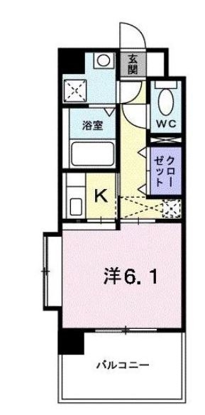 グローバルゲート大濠408号室-間取り