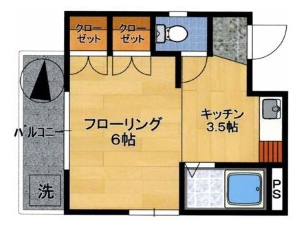 ハイツ中村105号室-間取り