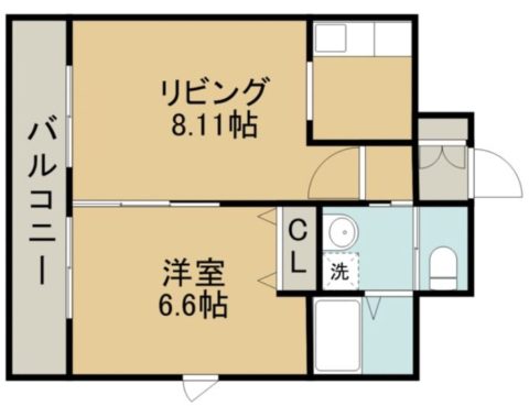 アンプルールベトン吉塚南510号室-間取り