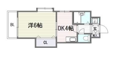 クロスステージ博多駅前1001号室-間取り