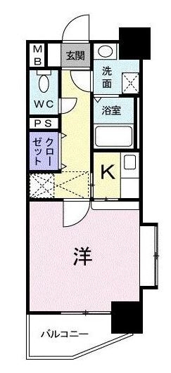 ルネス六本松201号室-間取り