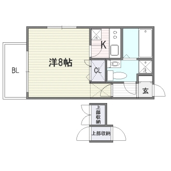 エステートモア天神倶楽部702号室-間取り