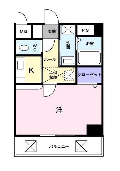 ウエルアクセス草香江201号室-間取り