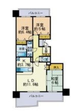 パロス・リバーコート博多壱番館 - 所在階 の間取り図