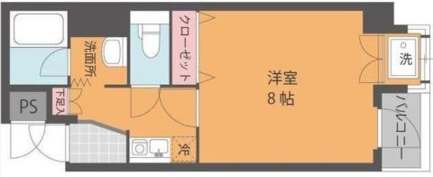 クレストパーク大濠703号室-間取り