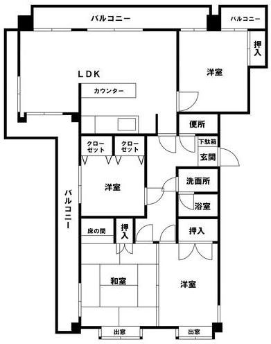 エミネンス大濠601号室-間取り