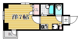 エムズワン601号室-間取り