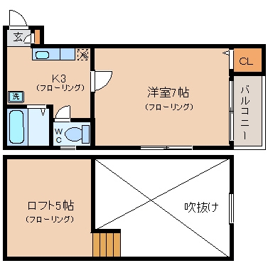 ネスト博多201号室-間取り