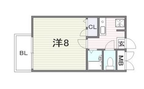 エムズワン602号室-間取り