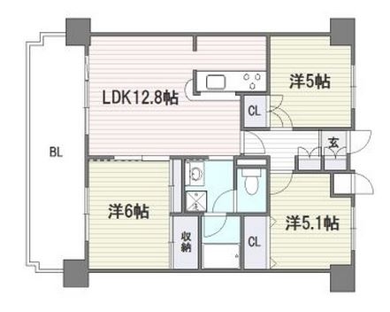 箱崎エクセル東20603号室-間取り