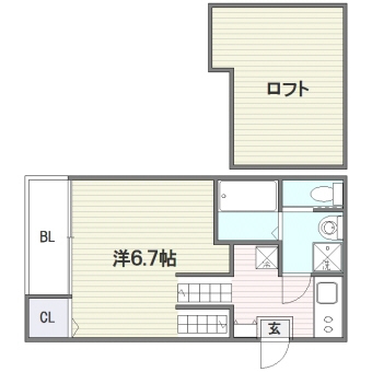 ｑｕｏｎｓ　Ｓｕｍｉｙｏｓｈｉ201号室-間取り