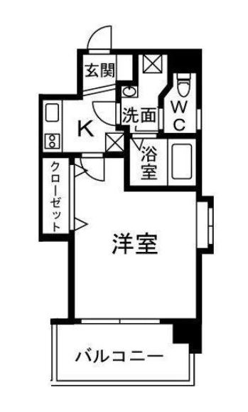 パルク大濠302号室-間取り