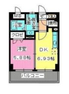 ローヤルマンション博多駅前 - 所在階***階の間取り図 5688