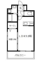 ルッシェ博多駅 - 所在階 の間取り図