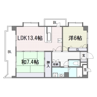 ラメイユール603号室-間取り