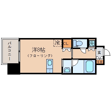 プライムアーバン博多東302号室-間取り