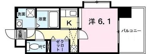 グローバルゲート大濠905号室-間取り