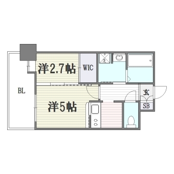 エンクレスト博多駅前ART1202号室-間取り