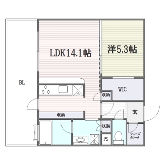 エンクレストGRAN博多駅前1302号室-間取り