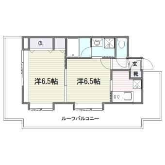 エステートモア平尾山荘通り1101号室-間取り