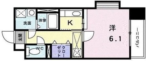 セレーノ・コンフォート大手門801号室-間取り