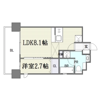 ドゥーエ赤坂312号室-間取り