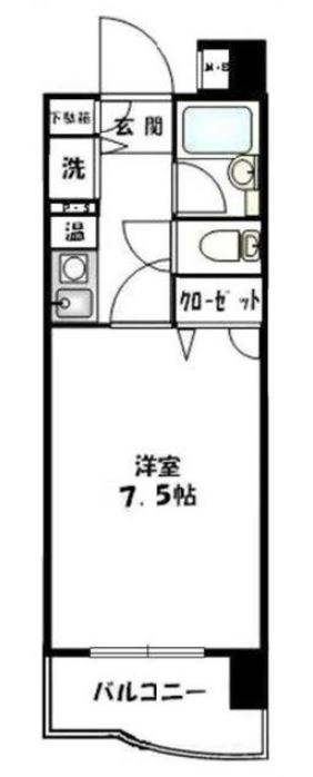 ロマネスク西新第51304号室-間取り