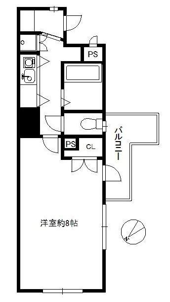 エスポワール箱崎III1001号室-間取り