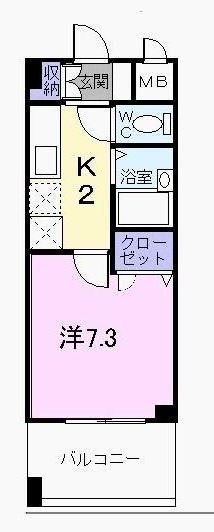 シャンテ吉塚607号室-間取り