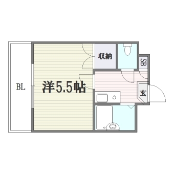 カザリヤハイツ西公園205号室-間取り