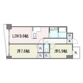 エムロード平尾701号室-間取り