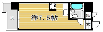 朝日プラザ大手門902号室-間取り