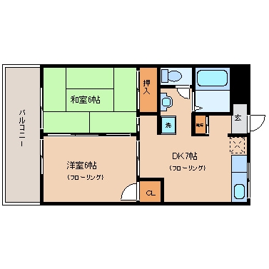 ハイツ瑞穂502号室-間取り