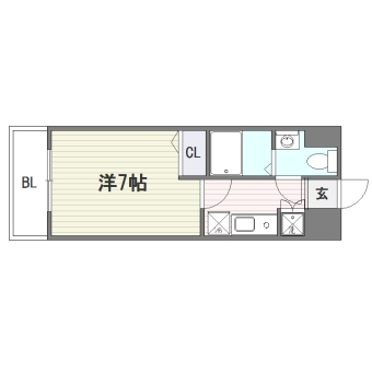 マジェスティック井尻312号室-間取り