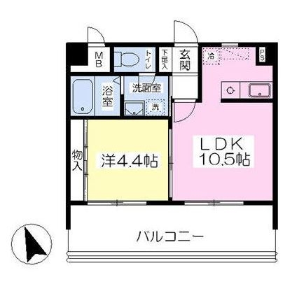 ゼロマクト202号室-間取り