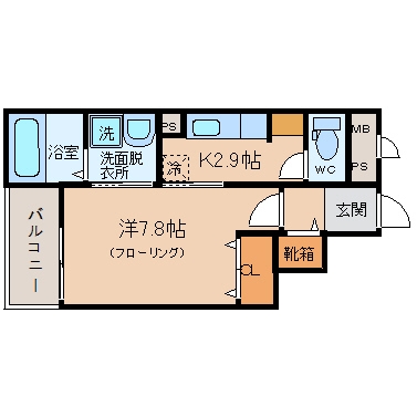 ブリーゼ302号室-間取り