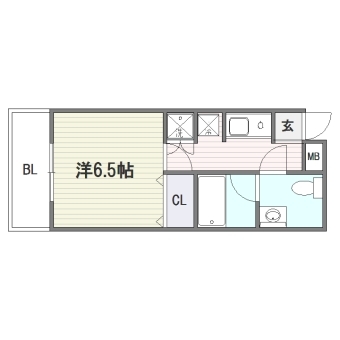 マジェスティック別府202号室-間取り