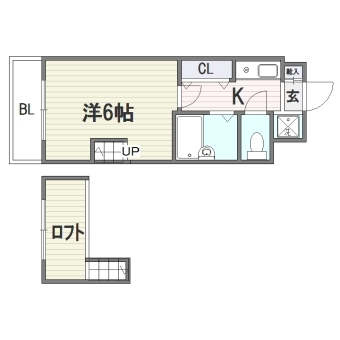 アーサーコート高宮807号室-間取り